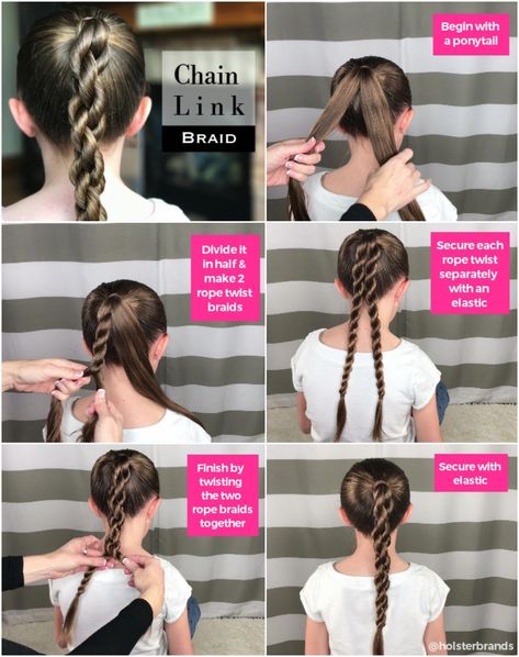 Chain Link Braid, Adorable Hairstyles, Girls School Hairstyles, Easy Little Girl Hairstyles, Natural Hair Cuts, Fishtail Braid, Hairstyle Tutorial, Girls Braids, Cornrow