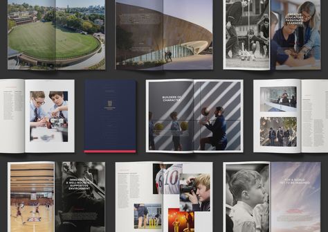 Cranbrook School prospectus design layout Private School Branding, Prospectus Design Layout, School Prospectus Design, Prospectus Design, Education Branding, College Prospectus, School Prospectus, School Branding, Branding And Marketing