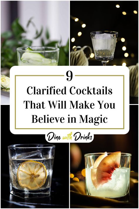 Collage of 4 clarified cocktails. Bartending Tips, Ice Cream Cocktails, Craft Cocktail Recipe, Cocktails To Try, Spring Cocktails, Creative Cocktail, Cocktail Mix, How To Make Drinks, Make You Believe