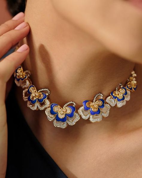 Sunita Shekhawat, Jewelry Wishlist, Vibrant Blue, Rose Cut, Bulgaria, New Collection, Romance, On Instagram, Gold