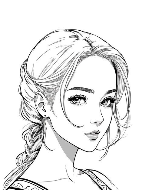 Make Up Sketch Drawing, Beautiful Face Drawing, Sketches Of Women Faces, Beautiful Woman Drawing, Girl Drawings Sketches, Girls Drawing Sketches, Woman Sketch Face, Anime Woman Sketch