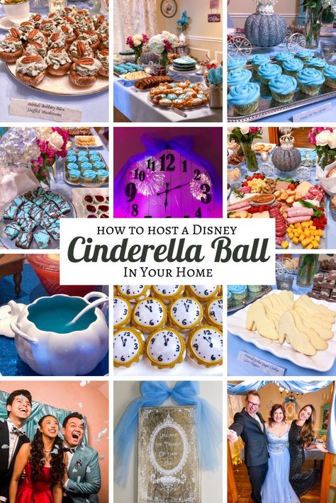 How to host a Cinderella Ball, recipes included! Part of The Rose Table's Disney Dinners series. Cinderella Appetizers, Fairytale Dinner Food, Disney Inspired Appetizers, Cinderella Dinner And A Movie, Disney Dinner Party, Disney Party Food, Disney Dessert Recipes, Disney Party Ideas, Theme Dinners