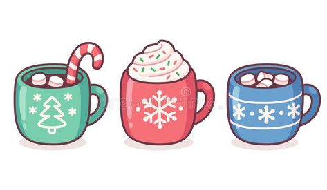 Whipped Cream Drawing, Hot Chocolate Drawing, Hot Chocolate Whipped Cream, Cute Christmas Clipart, Christmas Sale Poster, Cream Drawing, Warm Winter Drinks, Cozy Food, Hot Winter Drinks