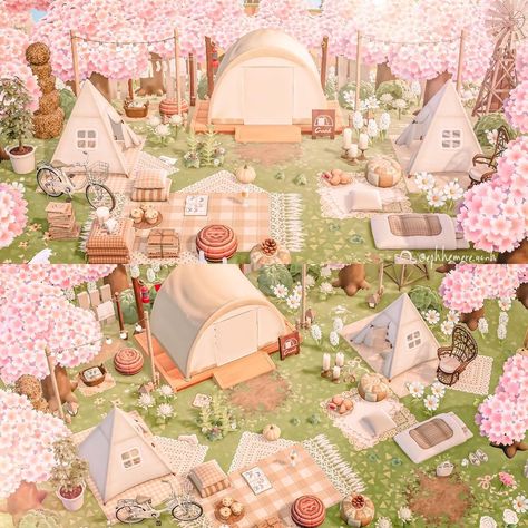 Kawaii Island, Town Inspiration, Cottagecore Animal Crossing, Cottagecore Pink, Pink Cottagecore, Pink Island, Acnh Cottagecore, Animal Crossing Guide, Have A Wonderful Weekend