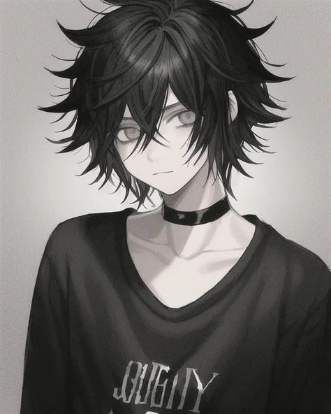 pfp if you want Anime Middle Part Hair, Anime Messy Hair, How To Draw Messy Hair, Frizzy Short Hair, Messy Hair Drawing, Smokey Hair, Short Hair Drawing, Male Pfps, Chaos God