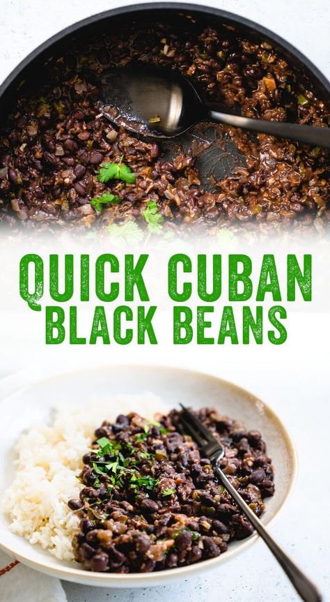 Cuban Black Beans Recipe, Cuban Black Beans And Rice, Cuban Rice, Black Beans Recipe, Cuban Black Beans, A Couple Cooks, Black Beans And Rice, Black Bean Recipes, Cooking Dried Beans