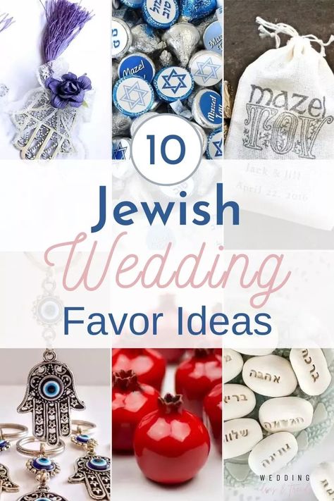 Are you looking for Jewish wedding favor ideas that are different from the norm? Whether your wedding theme is distinctly Jewish or has a hint of Jewish culture, these Jewish wedding party favors will wow your guests. Check out theses Jewish wedding ideas from words in Hebrew word classy favor to hamsas, Star of David shapes, and more, you can find unique wedding favors for guests here. Jewish Wedding Ideas, Lavender Wedding Colors, Jewish Wedding Invitations, Jewish Weddings, Tea Wedding Favors, Spring Wedding Favors, Wedding Favor Ideas, Wedding Giveaways, Jewish Culture