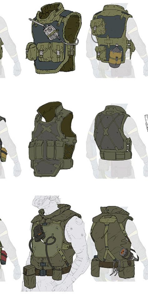 Army Clothes Drawing, Cool Tactical Outfit, Tactical Vest Drawing Reference, Tactical Character Design Male, Tactical Wear Drawing, Tactical Character Art, Tactical Vest Drawing, Tactical Gear Art Reference, Tactical Gear Draw