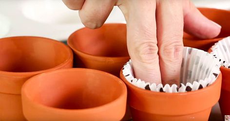 How to 'plant' cupcakes inside terra cotta pots Cupcake Wedding Centerpieces, Cupcake Flower Pots, Flower Pot Centerpiece, Flower Pot Cake, Sweets Party, Heart Emoticon, Garden Party Recipes, Pot Cakes, Dirt Cake