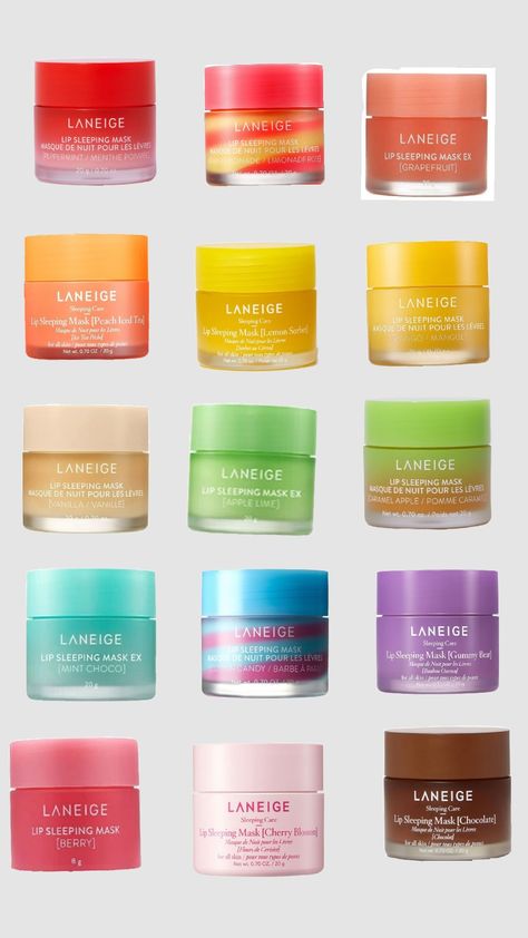 Laneige Lip Sleeping Masks Laneige Lip Sleeping Mask Flavors, Laneige Lip Sleeping Mask Sweet Candy, Langieg Lip Mask, Lanage Lip Mask, Laneige Eggnog, Laneige Lip Mask Aesthetic, Lainage Lip Mask, Linage Lip Mask, Lanage Lip Products