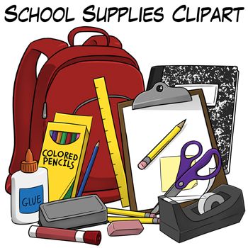 School supplies clip art by digital classroom clipart teachers image #2017 School Supplies Clipart, Clipart Borders, Teacher Images, School Supplies Highschool, Art School Supplies, Classroom Clipart, School Supplies Organization, Library Chair, School Supplies List