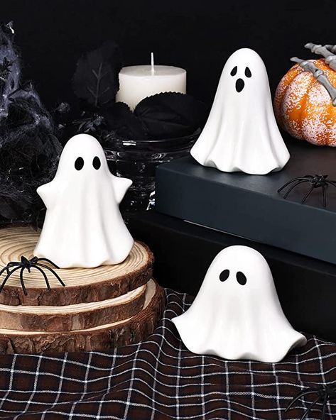 Amazon.com: Ceramic Ghosts Small Scary Ghost Figurines Halloween Ghost Sculpture Statue Farmhouse Tiered Tray Decor Spooky Home Decorations Coffee Table Centerpieces Shelf Mantel Display Collections : Home & Kitchen Ghost Sculpture, Display Collections, Farmhouse Tiered Tray Decor, Spooky Home, Farmhouse Tiered Tray, Halloween Ghost Decorations, Dollar Tree Halloween, Casa Halloween, Halloween Clay