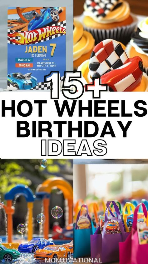 These Hot Wheels party favors were so easy to put together! I filled them with little toys and candy, and the kids couldn’t get enough. A fun, simple way to end the party! Hotwheels Birthday Party Food Ideas, Hot Wheels Diy Party, Hot Wheels Birthday Theme, Hot Wheels Party Food, Hotwheels Party Ideas, Hotweels Birthday Ideas, Hot Wheels Party Favors, Hot Wheels Cupcakes, Hot Wheels Birthday Party Ideas