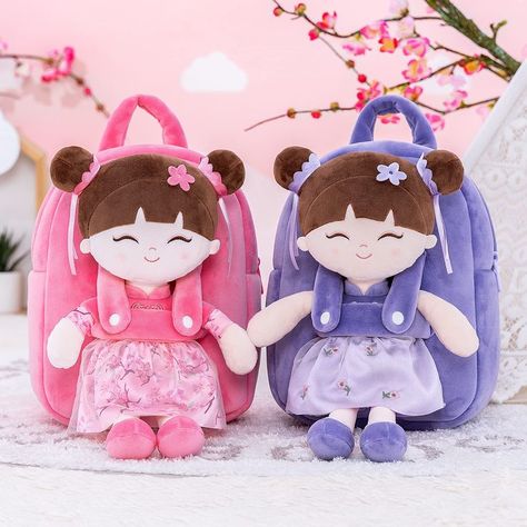 Gloveleya Kids Backpack Toddler Backpack Soft Plush Asian Girl Doll Backpacks Pink 9" Backpacks Pink, Doll Backpack, Kids School Backpack, Toddler Backpack, Plush Backpack, Fairy Birthday, Kids Backpack, Pink Backpack, Kids Backpacks