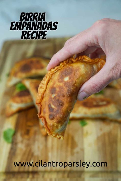 Shrimp Poblano, Mexican Bunuelos, Shrimp Empanadas, Mexican Bunuelos Recipe, Bunuelos Recipe, Poblano Cream Sauce, Empanada Discs, Cilantro Parsley, Honey And Soy Sauce