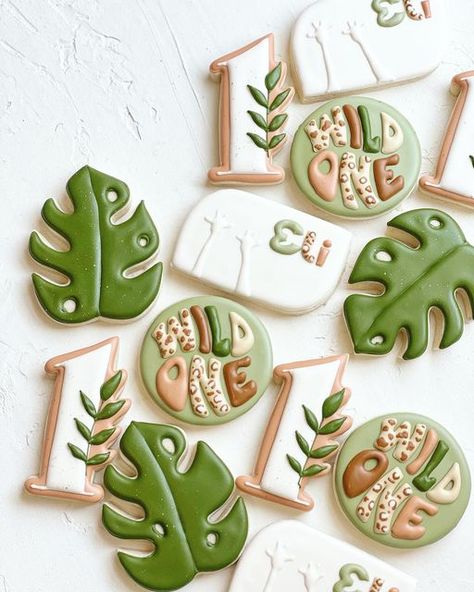 Safari Decorated Cookies, Wild One Desserts, Wild One Cookies Decorated, Wild One Sugar Cookies, Wild One Birthday Cookies, Wild One Cookies, Woodland Cookies, Wild Theme, Cookies Design