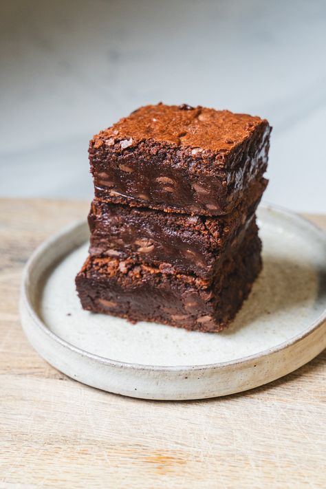 100 Hour Brownie — Islands Chocolate 100 Hour Brownies, Oat Brownies, Chocolate Buttons, Brownie Batter, Hazelnut Spread, Brown Butter, Cocoa Powder, Hazelnut, Tray Bakes