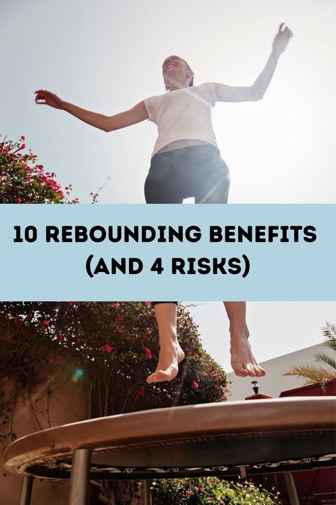 Rebounding Benefits and Risks Benefits Of Jumping On Trampoline, Trampoline Workout Before And After, Benefits Of Trampoline Jumping, Trampoline Benefits Rebounding, Rebound Trampoline Workout, Benefits Of Rebounding Exercise, Trampoline Exercises Workouts, Mini Trampoline Benefits, Trampoline Benefits