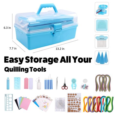 Quilling Kits For Beginners, Quilling Tools And Materials, Quilling Storage Ideas, Quill Art, Creative Tote Bag, Quilling Instructions, Mural Diy, Quilling Supplies, Paper Craft Tools