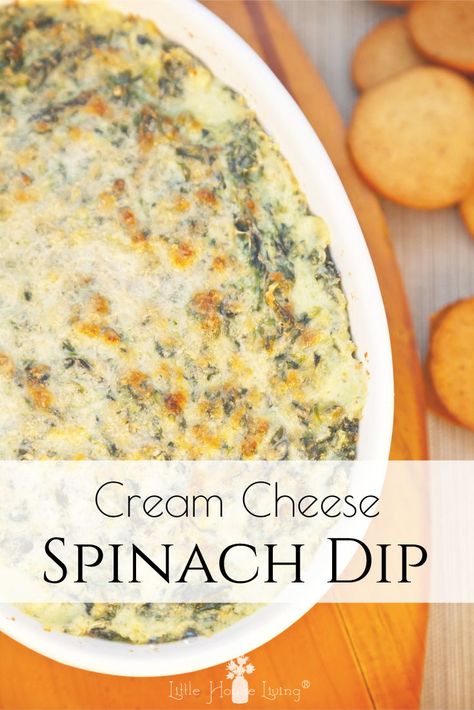 This delicious Cream Cheese Spinach Dip recipe is a wonderful way to use all of the fresh in-season spinach. Even if you don’t have any in your garden, you should be able to easily find the ingredients for this recipe to make a perfect afternoon snack. Homemade Spinach Dip Easy, Spinach Dip No Sour Cream, Easy Spinach Dip With Cream Cheese, Baked Spinach Dip Recipe, Spinach Dip With Chicken, Fresh Spinach Dip Recipe, Spinach Dip With Fresh Spinach, Spinach Cream Cheese Dip, Baked Cream Cheese Dip