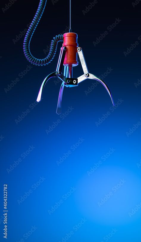 Claw Crane, Blue Gradient Background, Crane Game, Crane Machine, Claw Machine, Blue Gradient, Gradient Background, 3d Rendering, Design Illustration