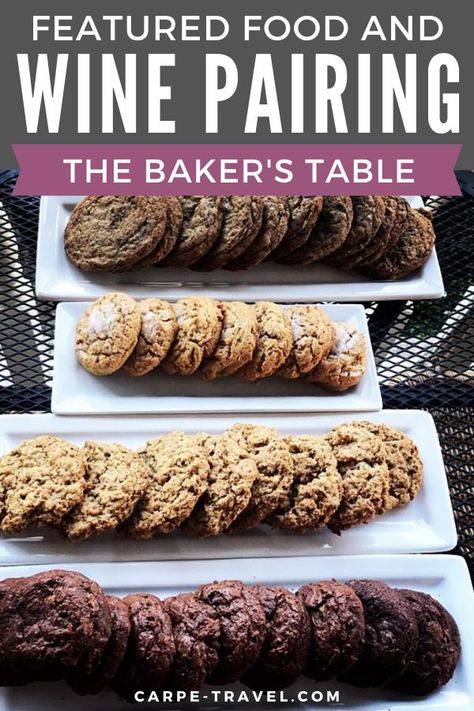 Add a little desert to our food and wine pairing travels through Santa Ynez Valley wine country with this chocolate espresso cookie recipe from The Baker's Table. Find out the perfect wine to pair with these delightful dessert cookies! #wine #winelovers #travelandwine #winepairings #cookies Cookie And Wine Pairing, Espresso Cookies Recipe, Dessert Wine Pairing, Wine Pairing Party, Food And Wine Pairing, Wine Cookies, Wine Tips, Bakers Table, Wine 101