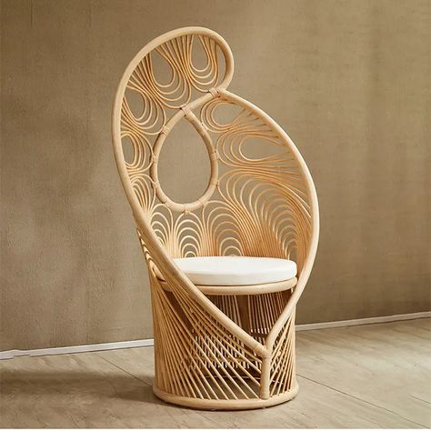 Chair Weaving, Vine Weaving, Arabic Sofa, Nordic Garden, Rattan Peacock Chair, Bedroom Design Styles, Chair Rattan, Peacock Chair, Eco Friendly Furniture