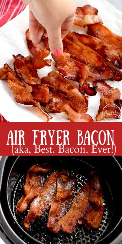 Airfryer Bacon, Air Fry Bacon, Air Fryer Bacon, Air Fryer Recipes Breakfast, Air Fryer Recipes Dessert, New Air Fryer Recipes, Air Fryer Recipes Snacks, Air Fryer Cooking Times, Cooks Air Fryer