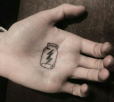 Lighting bolt in a jar ⚡ Lightning In A Bottle Tattoo, Tattoo Ideas Lightning, In A Bottle Tattoo, Jar Tattoo, Rad Tattoos, Lightning Bolt Tattoo, Bolt Tattoo, Lightning In A Bottle, Bottle Tattoo