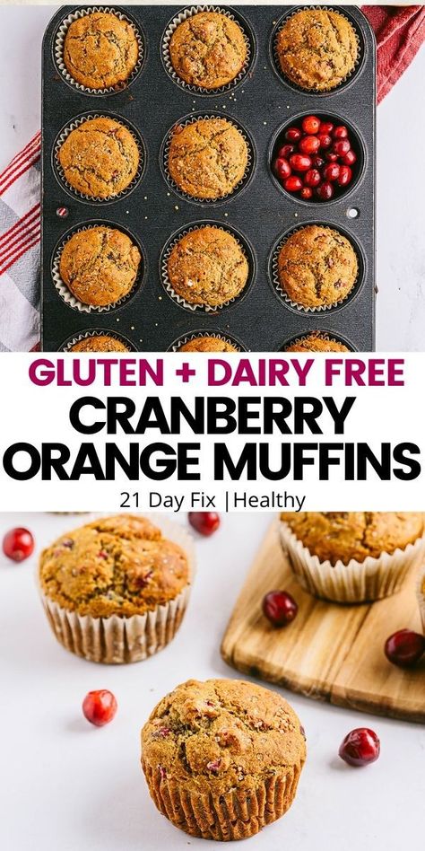 These Gluten Free Cranberry Orange Muffins are a bright and cozy way to start the day. Dairy free and naturally sweetened, bursting with pops of cranberry and orange in each bite - they are my new favorite muffin! Cranberry Orange Muffin Recipe, Fresh Cranberry Recipes, Orange Muffin Recipe, Dairy Free Muffins, Cranberry Orange Muffins, Fall Vegan Recipes, Orange Muffins, Cranberry Muffins, Vegan Muffins