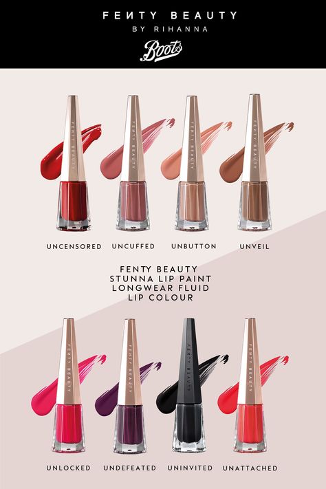 Fenty Beauty Stunna Lip Paint, Makeup Vanity Decor, Kylie Lipstick, Beauty Killer, Lipstick Kit, Fancy Makeup, Mini Makeup, Lip Paint, Lip Products