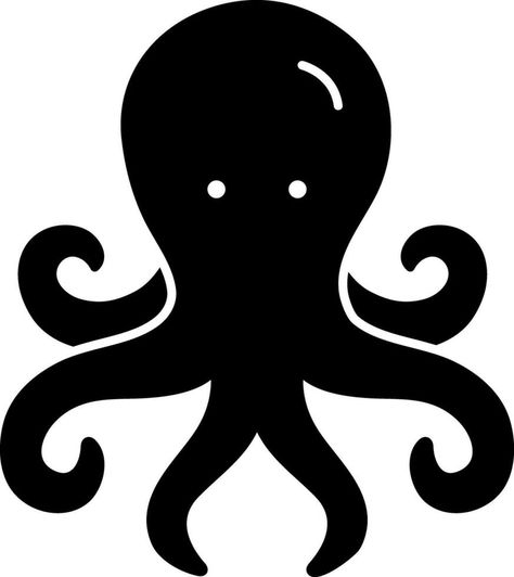 solid icon for octopus Octopus Icon, Octopus, Vector Free, Clip Art