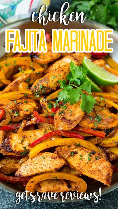 Fajitas Marinade, Best Chicken Fajitas, Chicken Fajita Marinade, Steak Fajita Marinade, Balanced Lunch, Lunch Bowls, Steak Fajita Recipe, Fajita Marinade, Homemade Fajita Seasoning