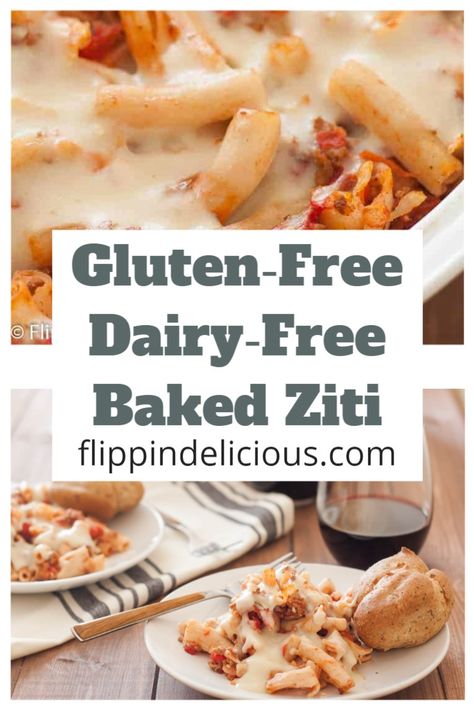 Gluten Free Baked Ziti, Buttermilk Baking, Dairy Free Pasta Recipes, Gluten Free Dairy Free Dinner, Gluten Free Comfort Food, Dairy Free Recipes Easy, Dairy And Gluten Free, Dairy Free Recipes Dinner, Ziti Recipe