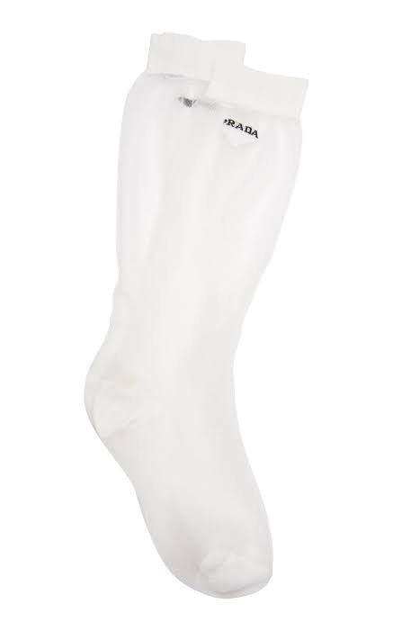 @LAVIDAPRADA Prada Socks, Prada Collection, Prada Fashion, Body Accessories, Closet Organizer, Dr Closet, White Socks, Nightingale, Knee Socks