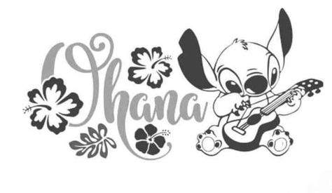 Ohana Svg, Disney Stencils, Ohana Tattoo, Disney Silhouette Art, Stitch Coloring Pages, Stitch Svg, Lilo And Stitch Ohana, Stitch Tattoo, Disney Silhouette