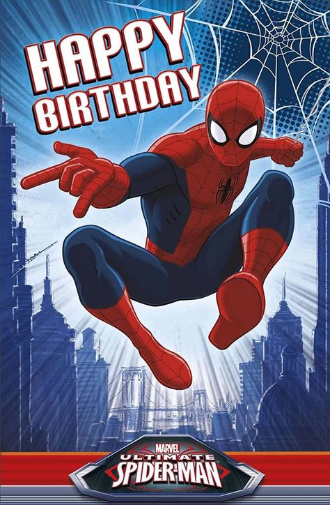 Happy Birthday Spiderman, Birthday Spiderman, Happy Birthday Disney, Spiderman Images, Desenho Tom E Jerry, Birthday Wishes For Kids, Happy Birthday Boy, Happy Birthday Kids, Image Spiderman