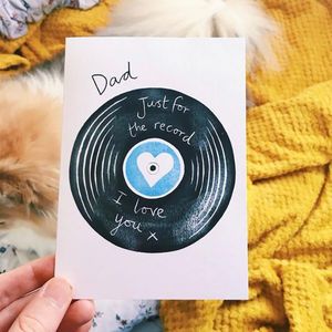 Vinyl Record Birthday, Diy Birthday Gifts For Dad, Diy Father's Day Cards, Father Birthday Cards, Birthday Card For Dad, Happy Birthday Cards Diy, Creative Birthday Cards, Cool Birthday Cards, Diy Gifts For Dad