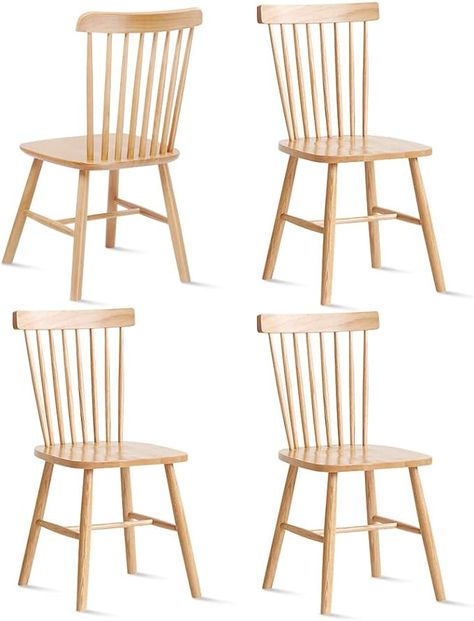 Amazon.com: seonyou Dining Chairs Set of 4, Windsor Chair with Spindle Back and Solid Wood, American Country Farmhouse Chairs for Dining Room : Home & Kitchen Chairs For Dining Room, Windsor Dining Chairs, Dining Chairs Set Of 4, Farmhouse Chairs, American Farmhouse, Windsor Chair, Shell Chair, American Country, Leather Dining