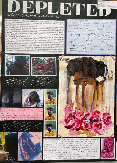 Component 2 - Depleted, first page #alevelart Art A Level, Sketchbook Reference, Gcse Sketchbook, Igcse Art, Alevel Art, File Ideas, Graphics Sketchbook, Exhibition Ideas, Textiles Sketchbook