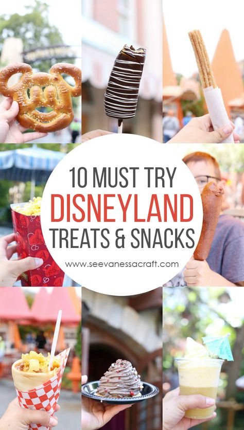 10 Disneyland and Disney California Adventure Must Try Snacks and Treats Disneyland Treats, Best Disneyland Food, Disneyland Trip Planning, Disneyland Snacks, Disneyland Vacation Planning, Disneyland Restaurants, Disneyland Secrets, Disneyland Planning, Disneyland California Adventure