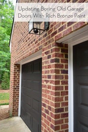 Renovation Facade, Red Brick House Exterior, Red Brick Exteriors, Garage Door Colors, Blue Siding, Dark Doors, Black Shutters, Young House Love, Red Brick House