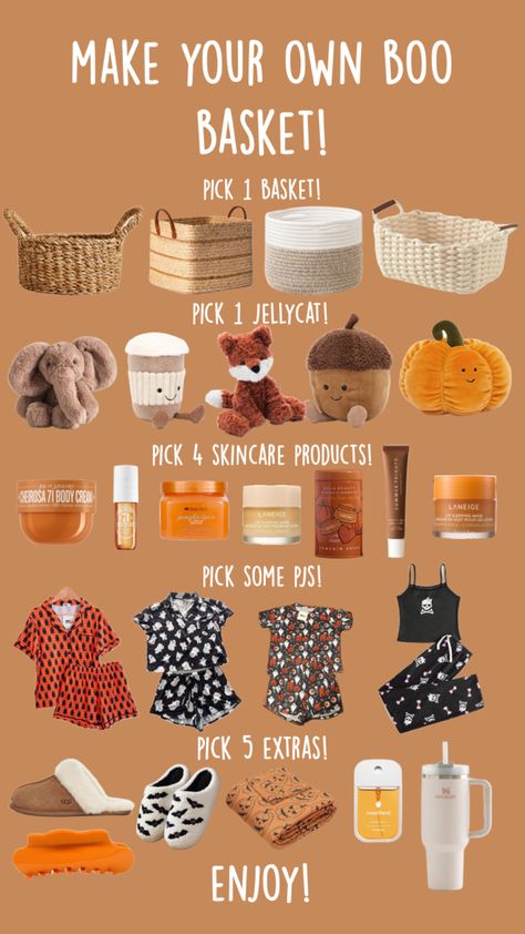 make your own boo basket! 🎃#boobasket #boobasketideas #halloween #halloweenaesthetic #aesthetic #spookyszn #spooky Boo Basket, Skincare Products, Make Your Own, Make Your, Make It Yourself, Halloween