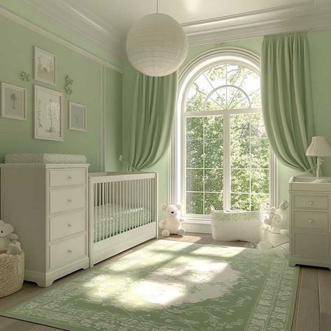 9+ Light Green Neutral Nursery Ideas for a Fresh Environment • 333+ Inspiring Lifestyle Ideas Mint Green Nursery Girl, Light Green Baby Nursery, Pale Green Nursery, Nursery Ideas Green, Baby Boy Nursery Green, Light Green Nursery, Nursery Ideas Mint Green, Green Nursery Girl, Green Baby Nursery