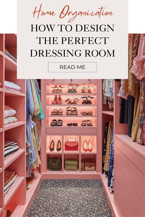 BARBIECORE PINK DRESSING ROOM Walk In Dressing Room Ideas, Dressing Room Guest Room Combo, Tiny Dressing Room Ideas, Feminine Dressing Room, Dressing Room Lighting, Colourful Dressing Room, Pink Dressing Room, Small Dressing Room, Front Porch Inspiration