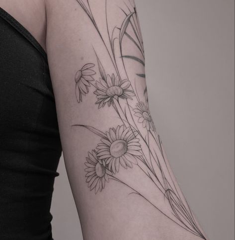 Prairie Flowers Tattoo, Prairie Flowers, Prairie Flower, Field Flowers, Flowers Tattoo, Piercing Ideas, Flower Field, Flower Tattoos, Flower Tattoo