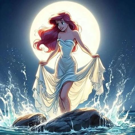 Ariel ♥️🧜 Ariel Artwork, Ariel Wallpaper, Sky Meets The Sea, The Little Mermaid Ariel, Mermaid Wallpapers, Disney Princess Artwork, Disney Princess Fan Art, All Disney Princesses, Disney Princess Fashion