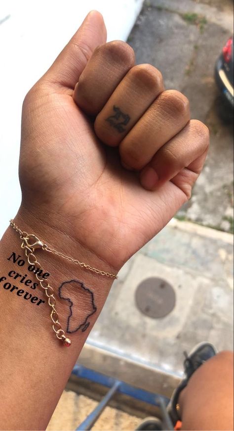 Hand Tattoos Red, Nigeria Tattoo, Tattoos Red Ink, Africa Tattoo, Small Dope Tattoos, Africa Tattoos, African Tattoo, Sticker Tattoo, Cute Hand Tattoos