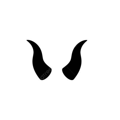 Demon Horns Aesthetic, Devil Horns Tattoo, Horns Drawing References, Devil Silhouette, Horns Illustration, Horns Drawing, Devils Horns, Horn Illustration, Horns Design