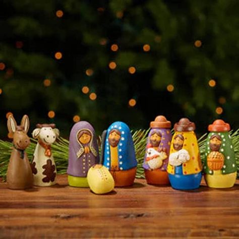 Amazon.com: Dear Holidays Peru Colorful Ceramic Nativity Set : Home & Kitchen Ceramic Nativity Set, Ceramic Nativity, Magi 3, 3 Wise Men, Sun Wall Decor, Christmas Nativity Set, Holiday Snowmen, Owl Ornament, Colorful Ceramics